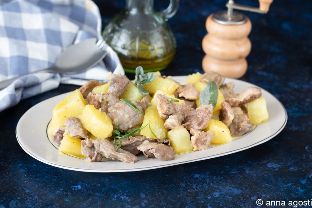 chicken gizzards with potatoes tasty rustic country recipe
