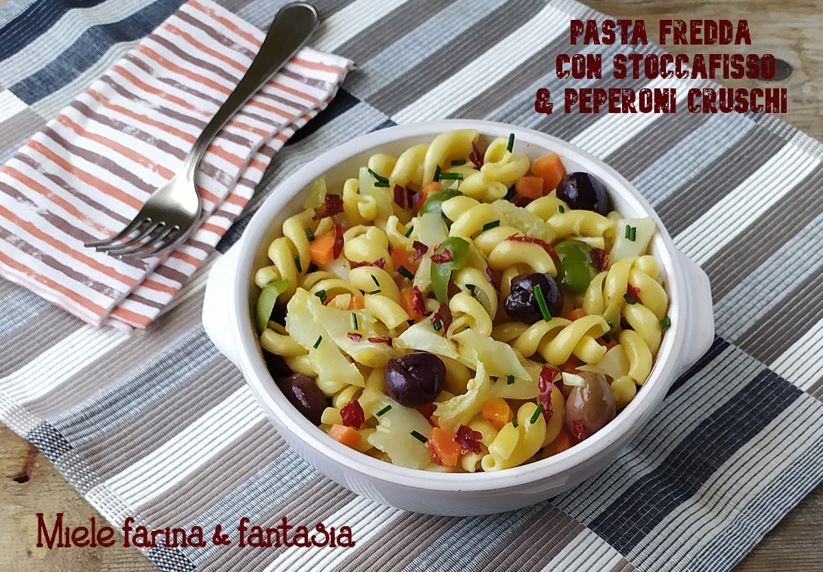 Cold Pasta with Stockfish and Cruschi Peppers