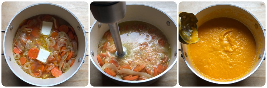 Adding butter and cream