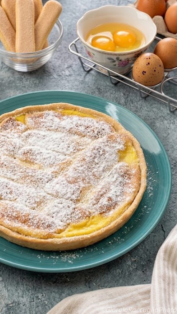 cream and ladyfingers cake