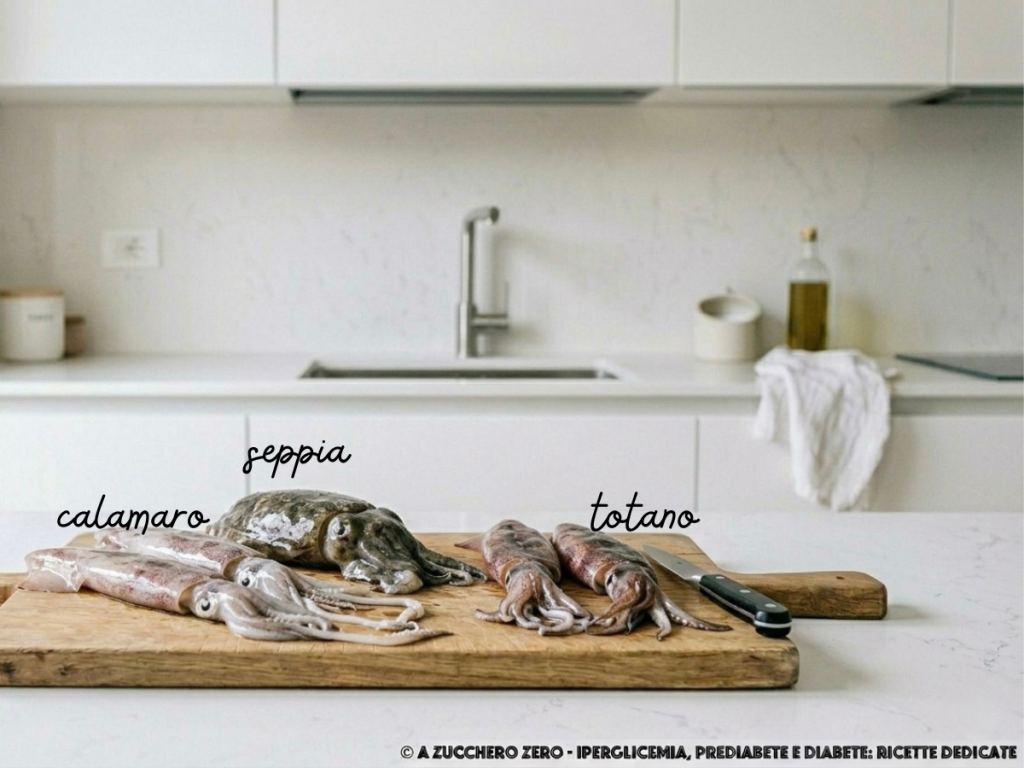 cuttlefish, calamari and longfin squid text