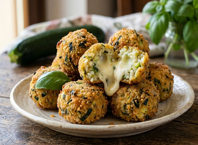 Fried Zucchini Balls with a Gooey Center: the Tasty Recipe
