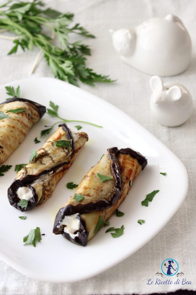 grilled eggplants with ricotta