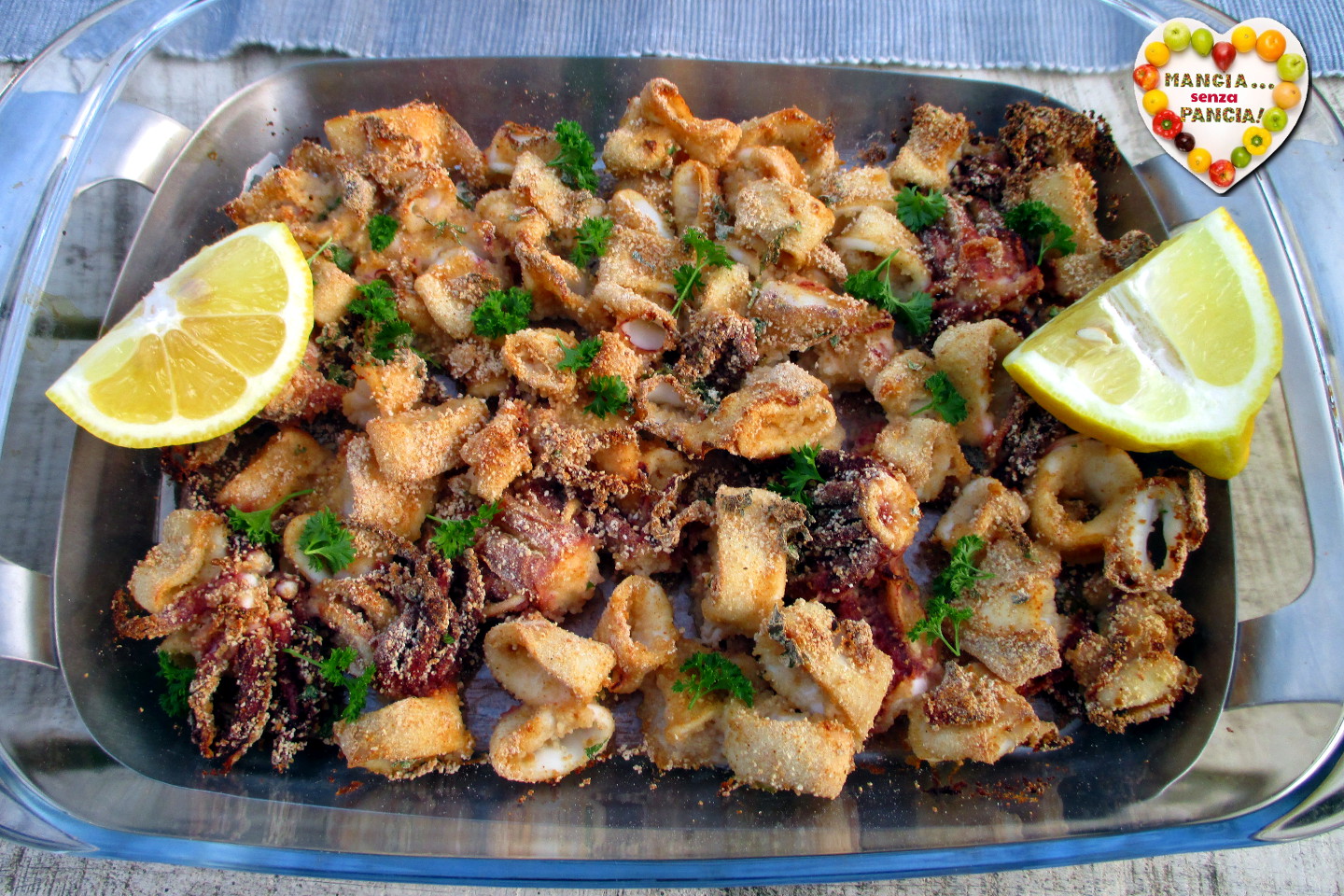 Light Oven-Baked Gratin Calamari