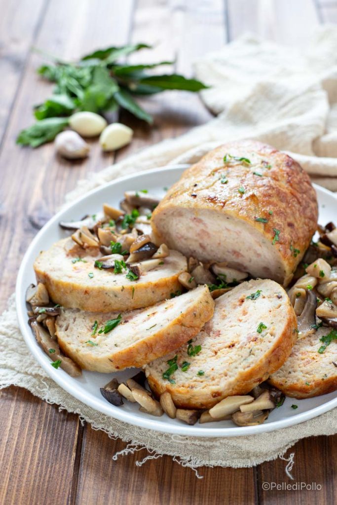 meatloaf with speck and mushrooms