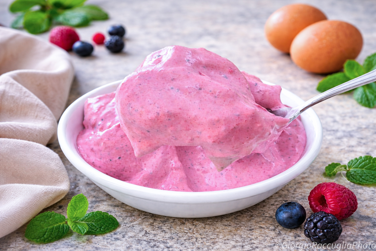 Mixed Berry Spumone: Ice Cream Without an Ice Cream Maker Ready in 5 Minutes