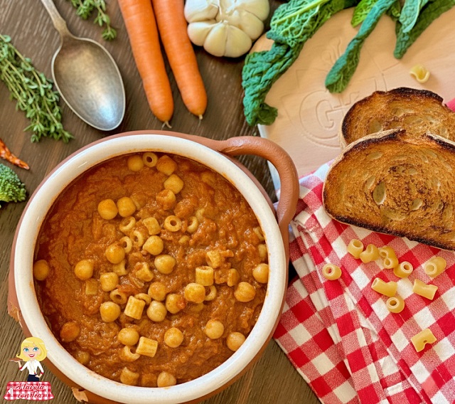 PASTA AND CHICKPEAS TUSCAN-STYLE
