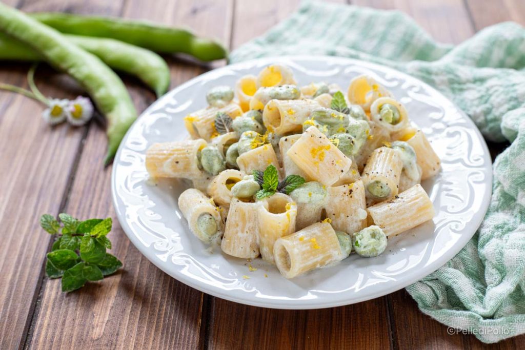 pasta with fava beans and ricotta