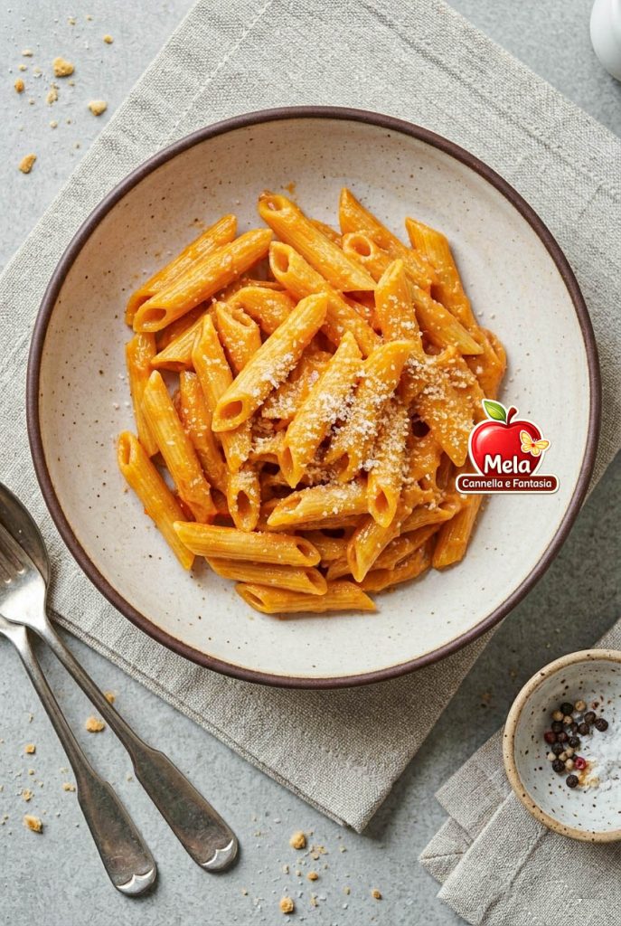 pennette with creamy pepper sauce