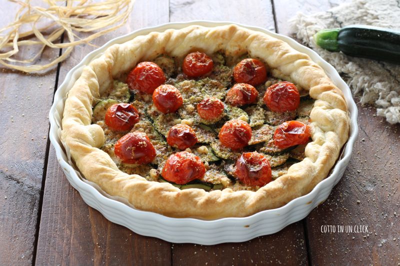 Zucchini and Cherry Tomato Savory Tart