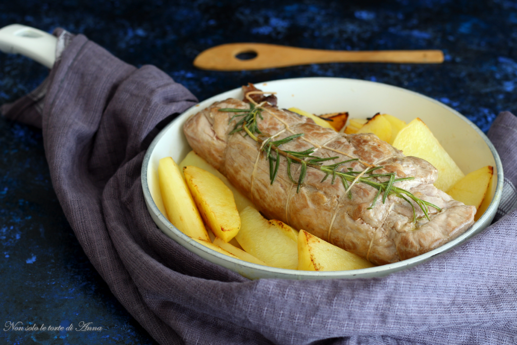 pork tenderloin in a skillet
