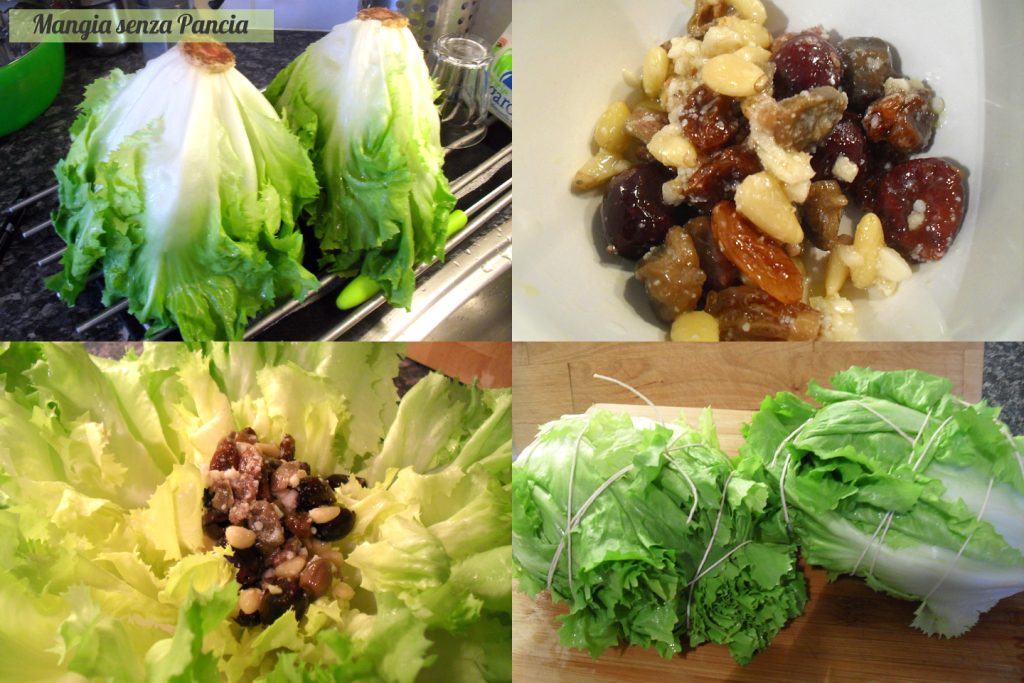 Stuffed escarole or 'mbuttunata, Neapolitan recipe, Mangia senza Pancia