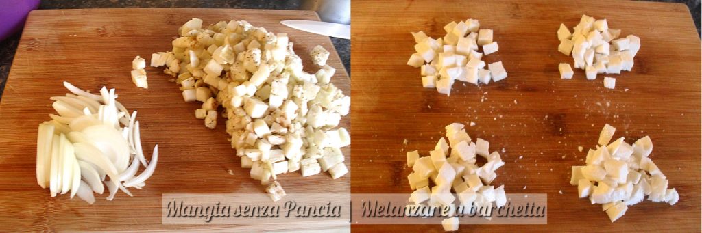 Eggplant boats, easy recipe, Mangia senza Pancia - preparation 4