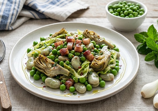 Roman Vignarola: the secret to a crunchy, flavorful spring side dish