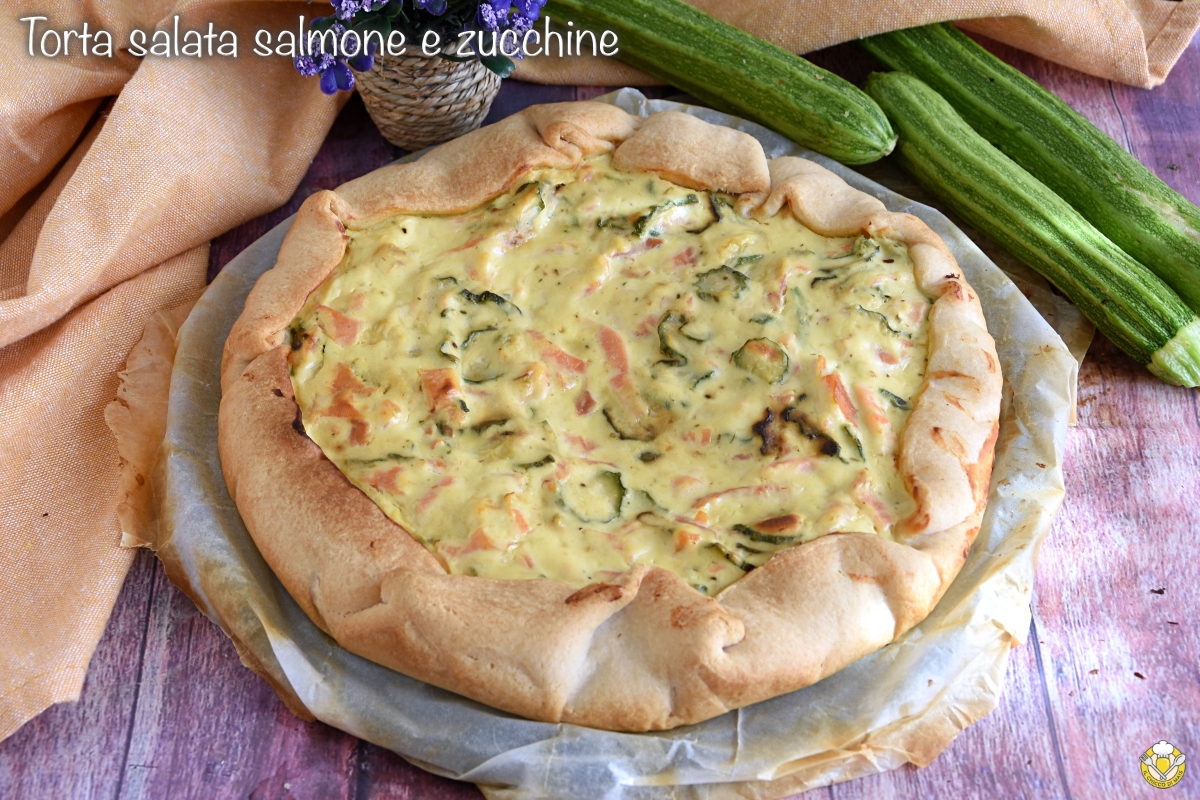 Salmon and Zucchini Savory Tart