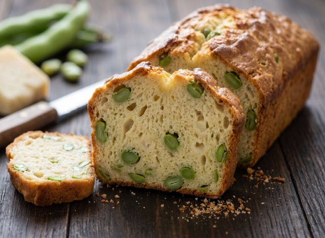 Savory Plumcake with Fava Beans and Pecorino: the soft and quick recipe