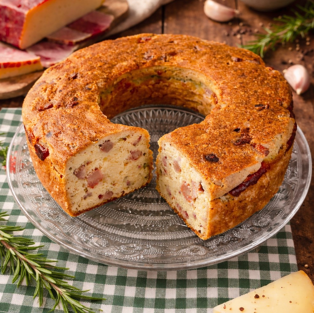 SAVORY YOGURT BUNDT WITH SPECK AND PROVOLA: Soft, easy and economical (perfect for Easter)