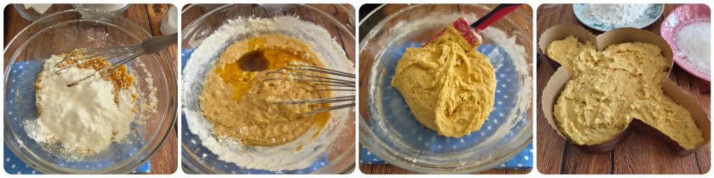 orange and almond crinkle colomba