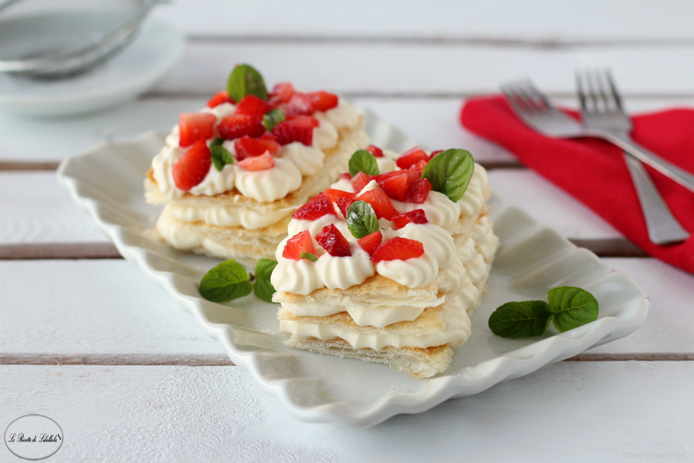 Strawberry Millefeuille with Diplomatic Cream