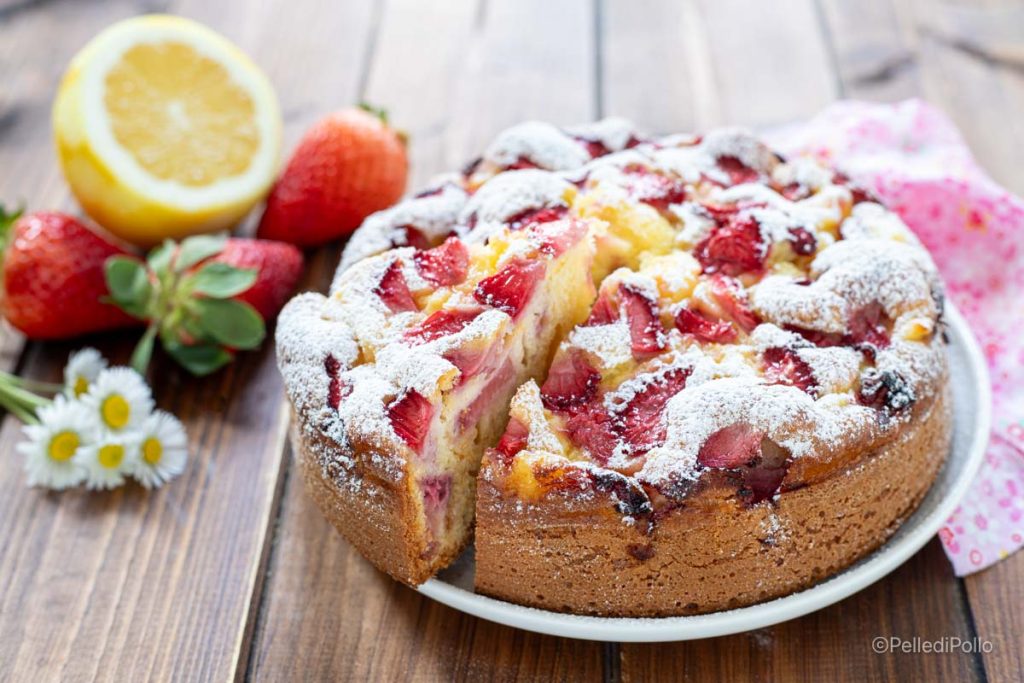 strawberry and lemon cream cake