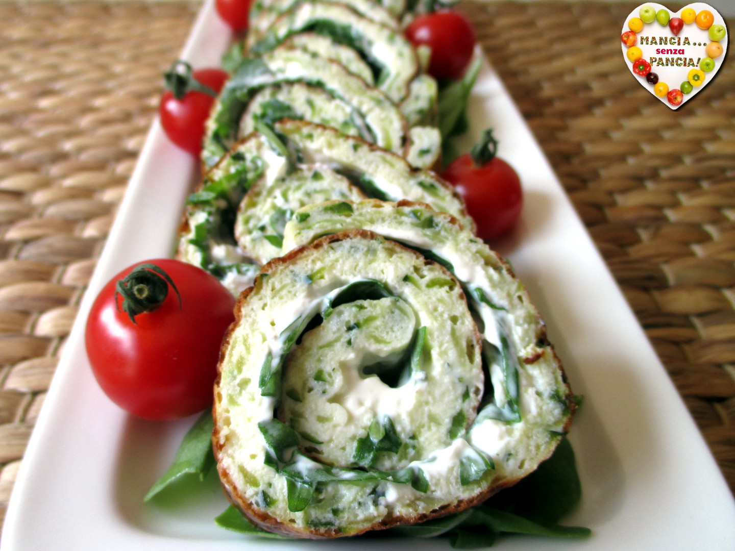 Zucchini frittata roll