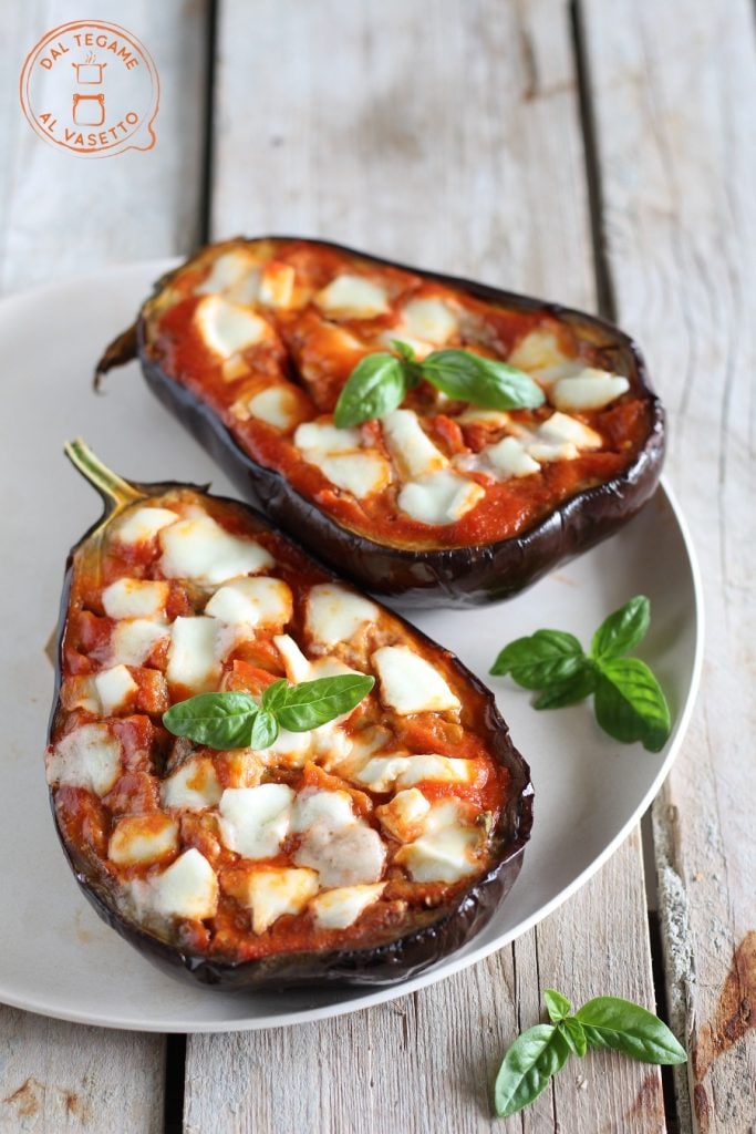 Auberginen alla pizzaiola in der Mikrowelle