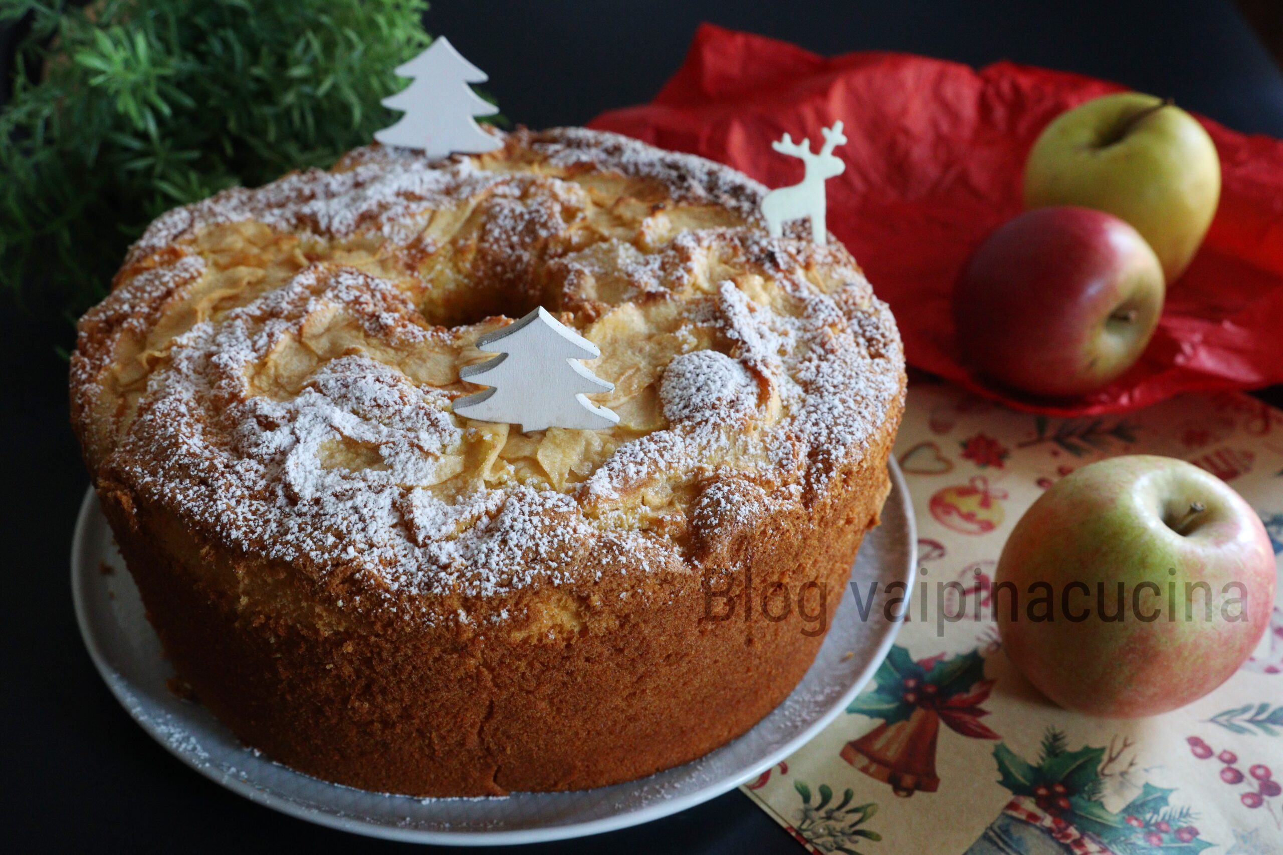 Chiffon-Kuchen mit Äpfeln