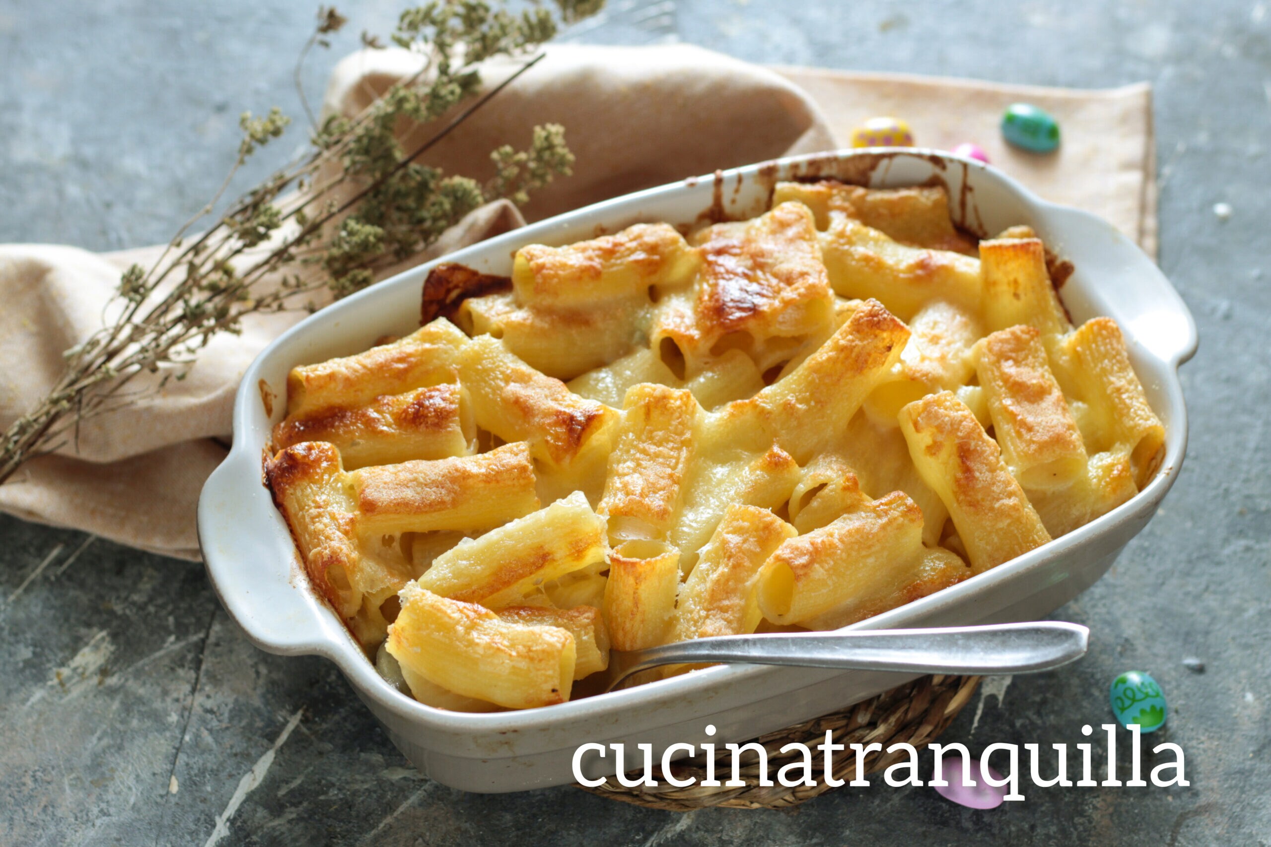 Überbackene Backpasta mit Käse