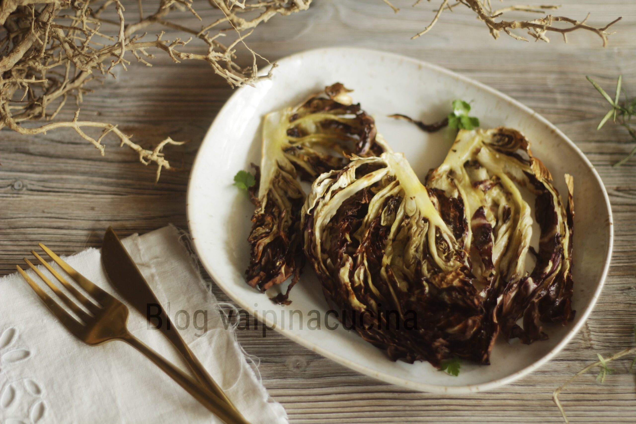 Radicchio in der Heißluftfritteuse gekocht