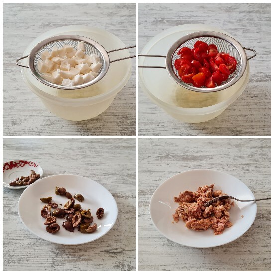 Mediterraner Nudelsalat, Zubereitung