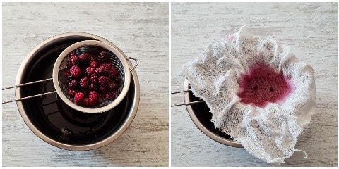Maulbeeren abseihen