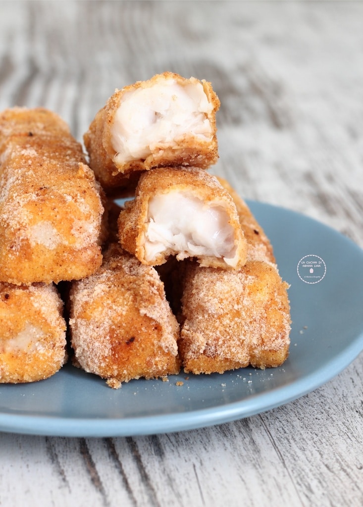 Gebackene panierte Kabeljaufilets