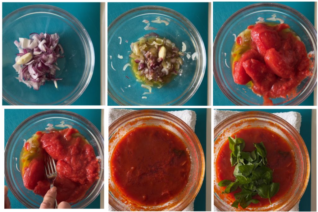 Tomatensauce in der Mikrowelle