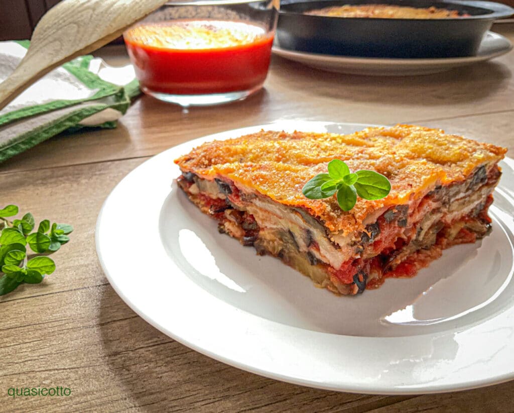 Auberginen-Parmigiana mit der Heißluftfritteuse