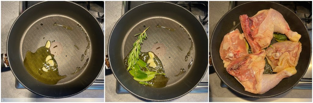 Hähnchen in der Pfanne
