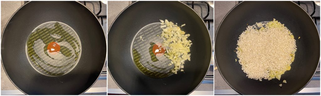 Tomatenrisotto in der Pfanne