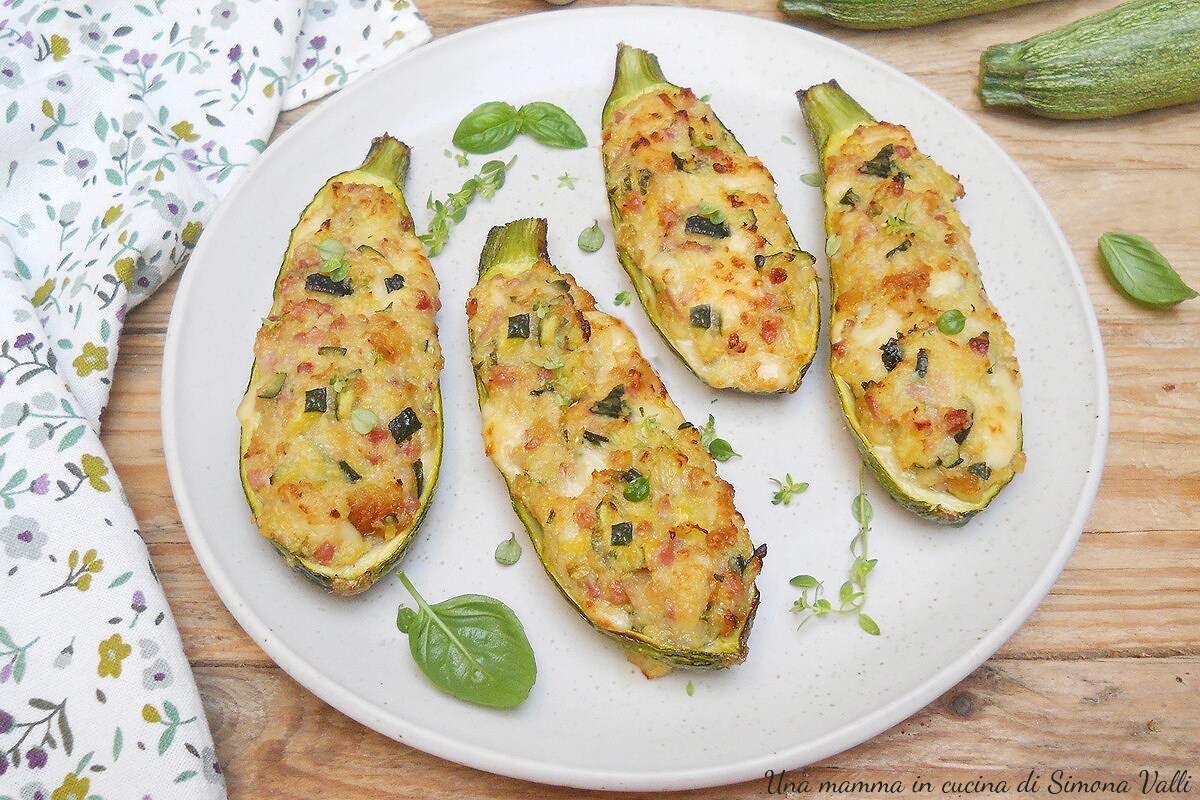 Gefüllte Zucchini, super einfach, weich und lecker