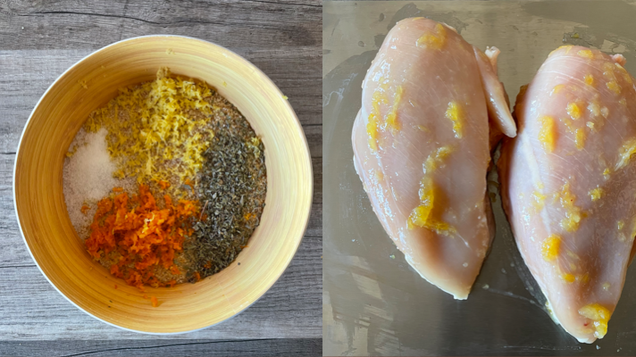 Hähnchenbrust mit Zitrusfrüchten