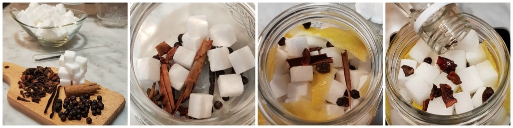 Verdauungszuckerwürfel mit Gewürzen