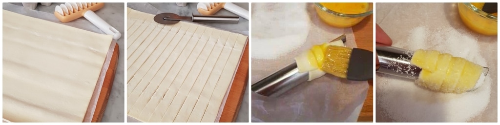 kleine Cannoli mit Zitronencreme