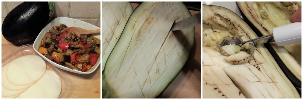 gefüllte Auberginen mit Caponata