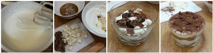 Tiramisù mit Nougat ohne Eier