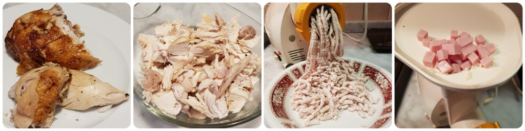übrig gebliebene Brathähnchen-Frikadellen