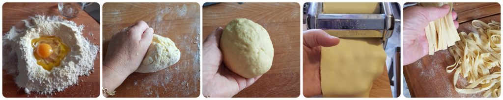 rustikale schmackhafte Tagliatelle
