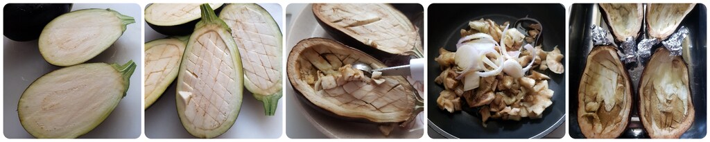 Gefüllte Auberginen mit Käse