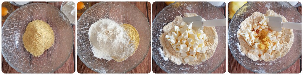 Kekse mit Maismehl und Butter