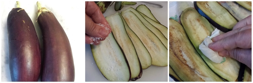 gegrillte und gewürzte Auberginen