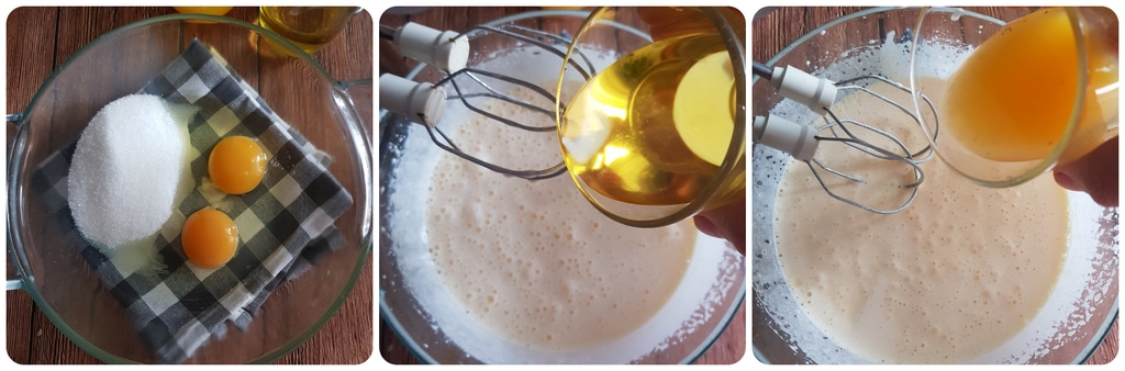 Orangen-Pflaumenkuchen mit Schokolade und Mandeln