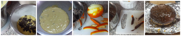 Orangenkuchen, Schokolade und Zimt