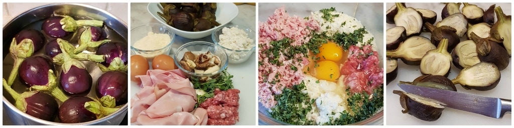 gefüllte Genueser Auberginen